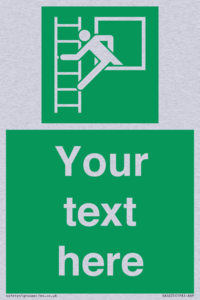 Custom Emergency Escape Ladder Sign